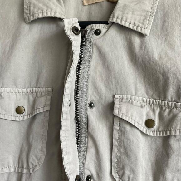 Lily Aldridge Women Jacket S Beige Adjustable Waist Lightweight Utility Gorpcore - Picture 10 of 14